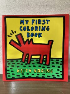 大田区池上の古本出張買取にて買い取りしたキース・ヘリングのアート洋書絵本「MY FIRST COLORING BOOK」の表紙